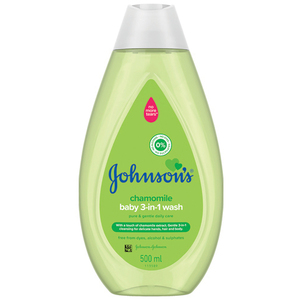 J&J BABY 3IN1 WASH CHAMOMILE 500ML