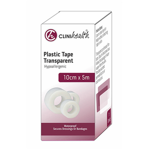 TAPE PLASTIC TRANSPARENT CLINI 10CMX5M