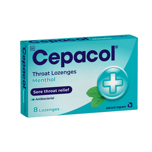 CEPACOL SORE THROAT LOZENGES MENTHOL 8