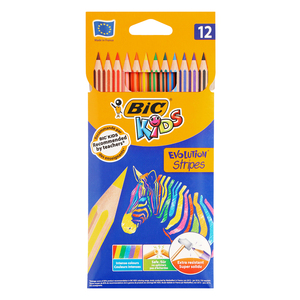 BIC KIDS EVOLUTION COLOURING PENCILS 12~