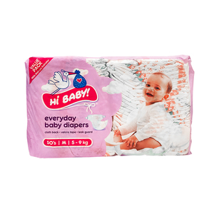 HI BABY EVERYDAY DIAPERS MED 5-9KG  50