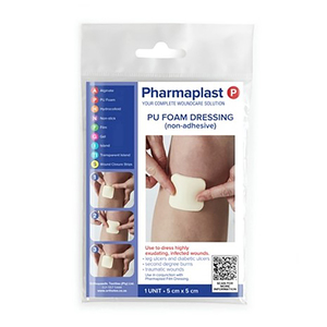 PHARMAPLAST PU FOAM DRESSING 5X5CM 1