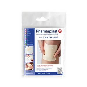 PHARMAPLAST PU FOAM DRESSING 10X10CM 1