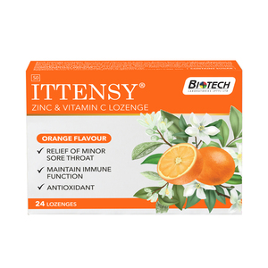 ITTENSY ZINC + VITAMIN C LOZENGES 24