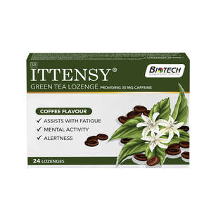 ITTENSY GREEN TEA + CAFFEINE LOZENGES 24