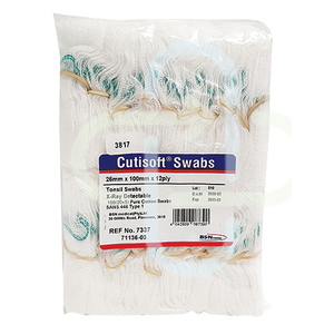 TONSIL SWABS  25X100X12PLY N/S 100