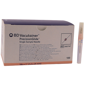 VACUTAINER VSS NDL 18GX25MM 360747 100~