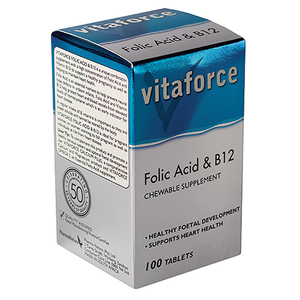 VITAFORCE FOLIC ACID & B12 100