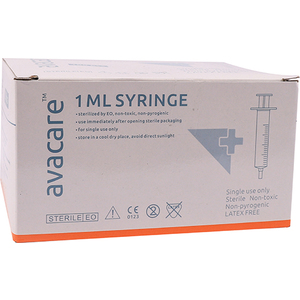 SYRI 1ML 3PART L/SLIP AVACARE 100~