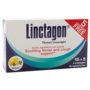 LINCTAGON LOZENGES LEMON 15