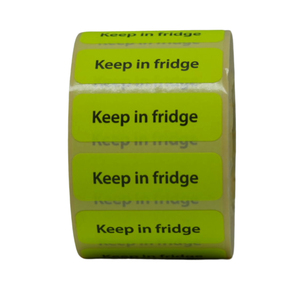 LABEL -KEEP IN FRIDGE- DAYGLO 1000s