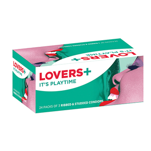 CONDOM LOVERS PLUS RIBBED & STUDD 24X3 ~