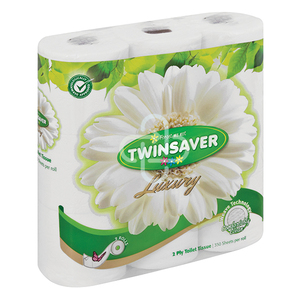 TOILET PAPER TWINSAVER LUXURY 2PLY  9