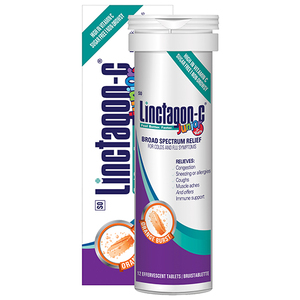 LINCTAGON C EFF JNR ORANGE 12 TABLETS