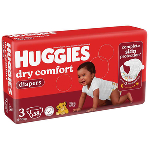 HUGGIES DRY COMFORT SIZE 3 MIDI 58PCK