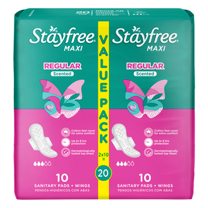 STAYFREE MAXI THICK REG WINGS SCENT 20