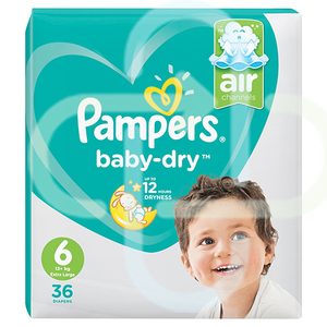 PAMPERS ACT BABY XL 36 NO6  15+KG VP