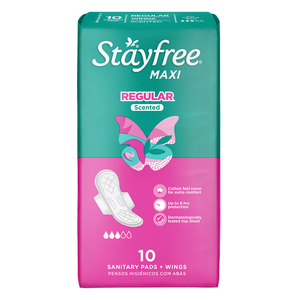 STAYFREE MAXI THICK SCENTED WINGS 10