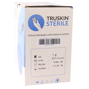 GLOVES TRUSKIN LATEX PWD SIZE 7.0  50~