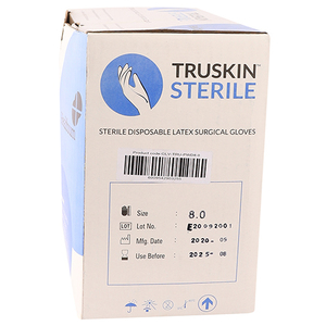 GLOVES TRUSKIN LATEX PWD SIZE 8.0  50~