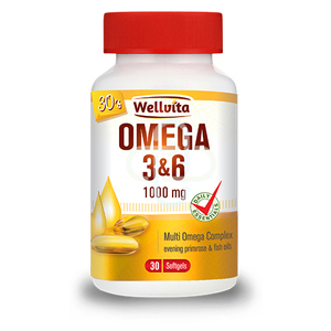 OMEGA 3&6 1000MG 30 SOFTGELS WELLVITA