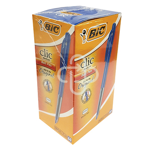 PEN BIC CLIC MED B/P BLUE 60's