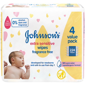 J&J BABY WIPES EXTRA SENSITIVE 6X56 ~