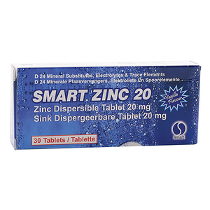 SMART ZINC EFF 20MG TABS 30