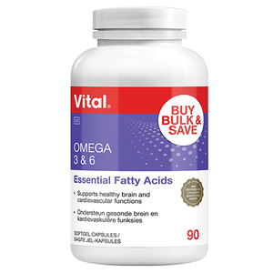 VITAL OMEGA 3&6 CONCEN CAPS 90