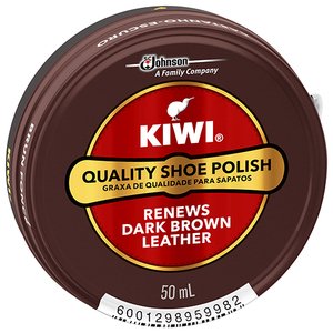 KIWI SHOE POLISH DARK BROWN 50ML