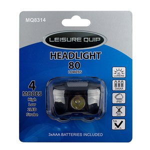 LEISURE QUIP HEADLIGHT 80 LUMENS STRAP