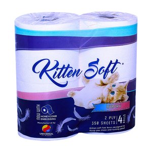 TOILET PAPER KITTEN SOFT 2PLY 350 SHTS 4