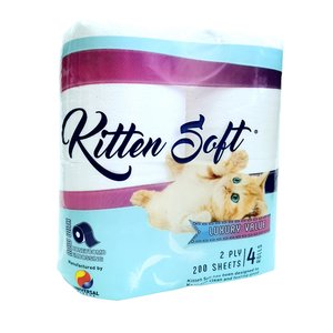 TOILET PAPER KITTEN SOFT 2PLY 200 SHTS 4