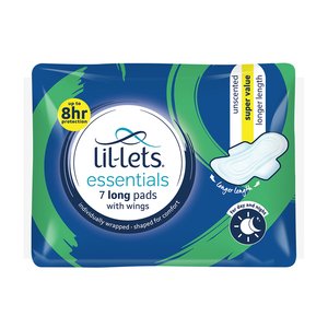 LIL-LETS SANITARY PADS LONG USCENTED 7