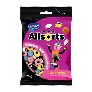 BEACON ALLSORTS MINI LIQUORICE 75G