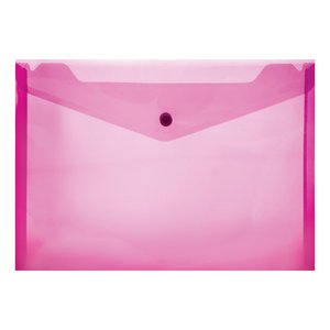 A4 PVC FOLDER WITH STUD PINK 180 MIC 12~