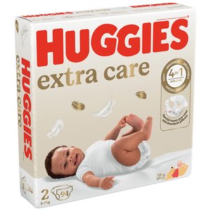 HUGGIES EXTRA CARE SIZE 2 JUMBO 94 PACK
