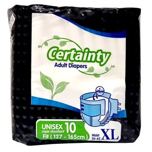 CERTAINTY ADULT DIAPERS XLARGE 10