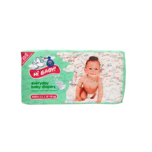 HI BABY EVERYDAY DIAPERS LRG  8-12KG 100