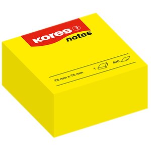 KORES PASTEL YELLOW CUBO 75x75mm 400's