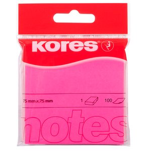 KORES NEON MAGENTA ADHESIVE NOTES 100~