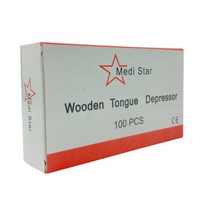 TONGUE DEPRESSORS WOODEN MEDISTAR 100~