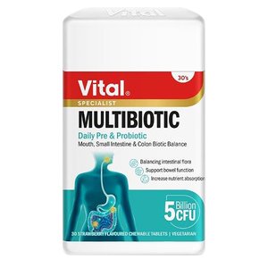 VITAL MULTIBIOTIC CHEWABLE 30 TABLETS