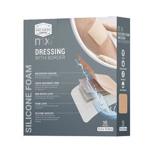 DRESSING SILICONE FOAM MX 12.5X12.5CM 10