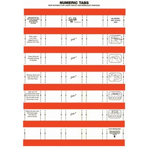 NUMERIC LABEL 33MM RED 5's