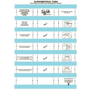 ALPHABETICAL LABEL 55MM LIGHT BLUE 5's