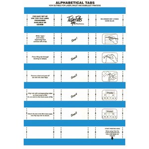 ALPHABETICAL LABEL 55MM DARK BLUE 5's