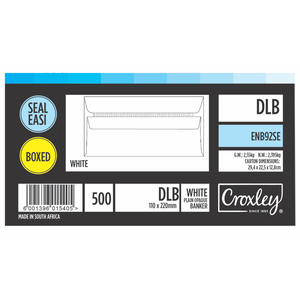 ENVELOPE DLB WHITE SEAL EASI 110X220 500