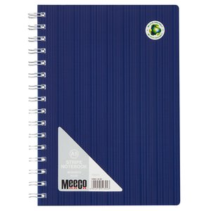 A5 NOTEBOOK MEECO STRIPE PATTERN BLUE