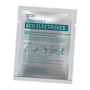 ECG ELECTRODES MX PREGEL AG/AGCL 50